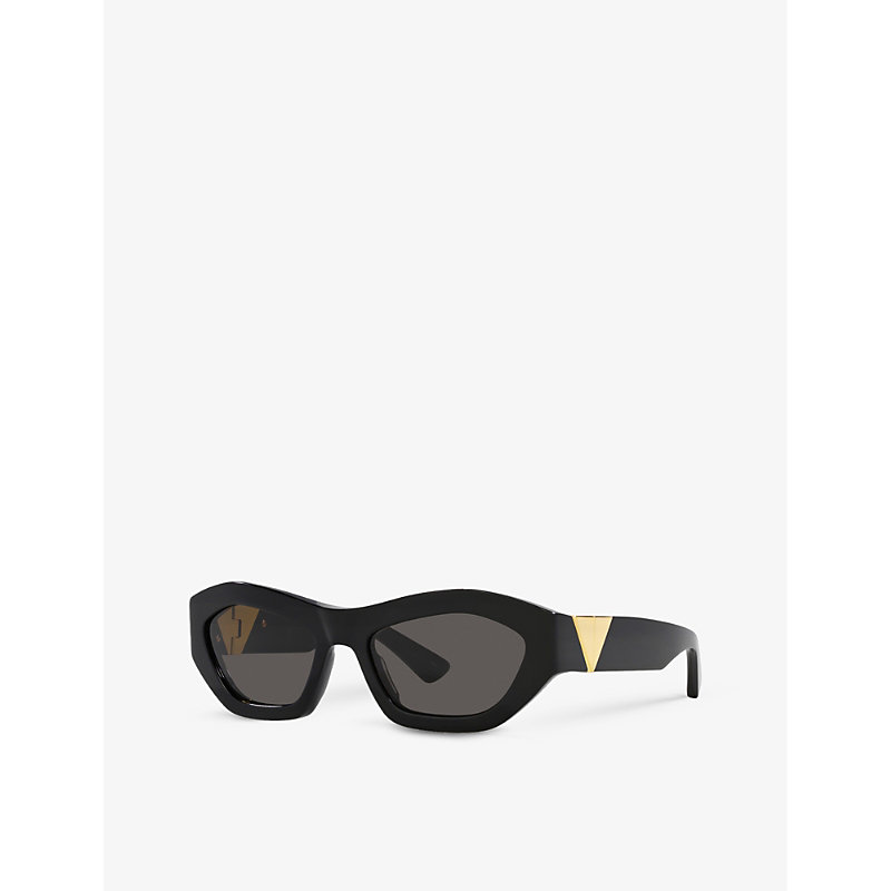 Shop Bottega Veneta Women's Black Bv1221s Cat-eye Acetate Sunglasses