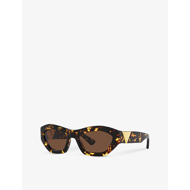 Shop Bottega Veneta Women's Brown Bv1221s Cat-eye Tortoiseshell Acetate Sunglasses