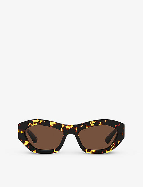 BOTTEGA VENETA: BV1221S cat-eye tortoiseshell acetate sunglasses