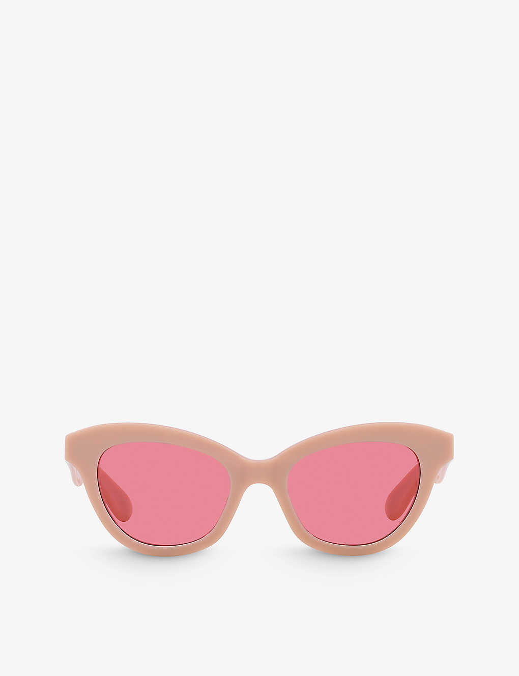 Shop Alexander Mcqueen Women's Pink Am0391s Cat-eye Acetate Sunglasses