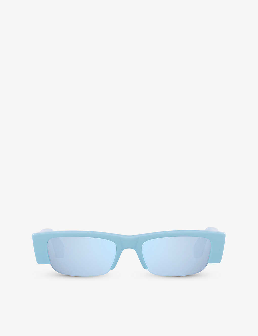 Alexander Mcqueen Womens Blue A5000260 Am0404s Rectangle-frame Acetate Sunglasses