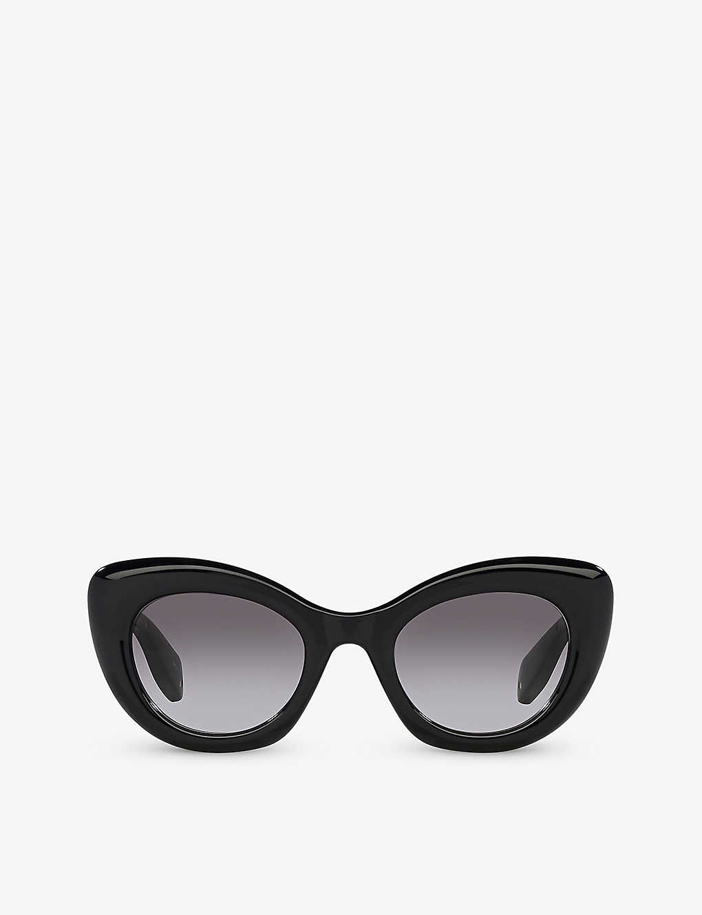 Alexander Mcqueen Womens Black Am0403s Cat-eye Acetate Sunglasses