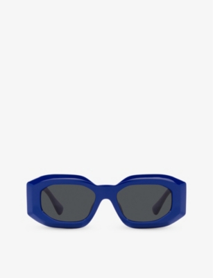 Versace Womens Blue Ve4425u Irregular-frame Nylon Sunglasses