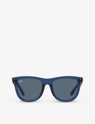 Ray Ban Ray-ban Womens Blue Rbr0502s Wayfarer Reverse Transparent-injected Sunglasses