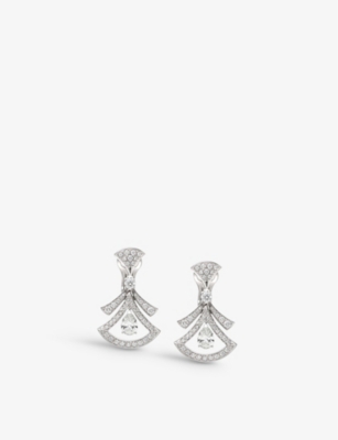 BVLGARI: Divas' Dream 18ct white-gold and 1.88ct diamond earrings