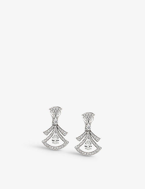 BVLGARI: Divas' Dream 18ct white-gold and 1.88ct diamond earrings