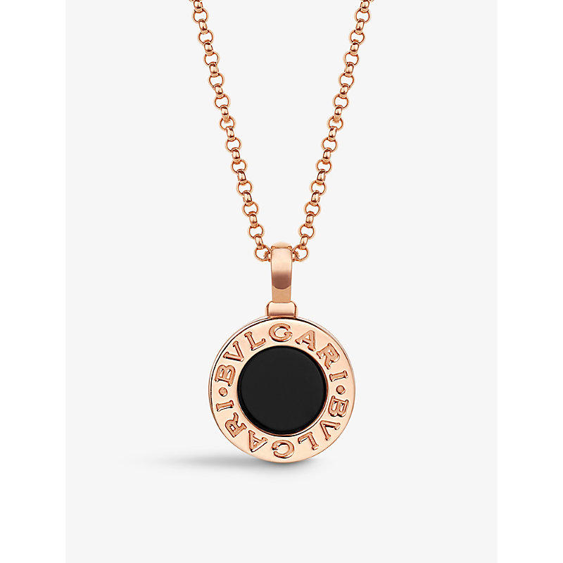 Bvlgari Womens Rose Gold 18ct Rose-gold And Onyx Necklace