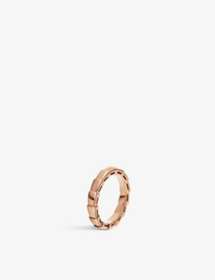 Bvlgari Womens Rose Gold Serpenti Viper 18ct Rose-gold Wedding Band