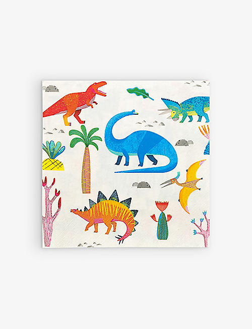 TALKING TABLES: Party Dinosaur paper napkins pack of 20