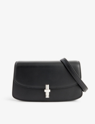 Shop The Row Black Pld E/w Sofia Leather Cross-body Bag
