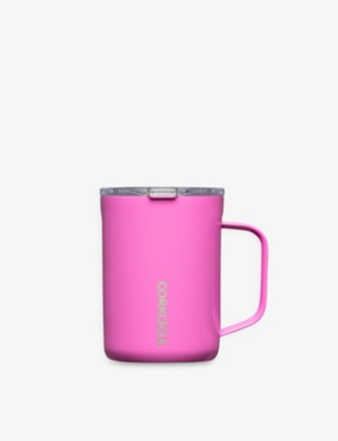 Corkcicle Womens Miami Pink Coffee Mug Triple-insulated Stainless-steel Tumbler 473ml