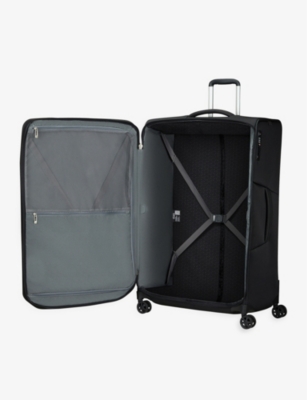 Samsonite Ozone Black Respark Spinner Soft Case 4 Wheel Recycled-plastic Suitcase 82cm In Ozone Black