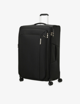 Samsonite Ozone Black Respark Spinner Soft Case 4 Wheel Recycled-plastic Suitcase 82cm
