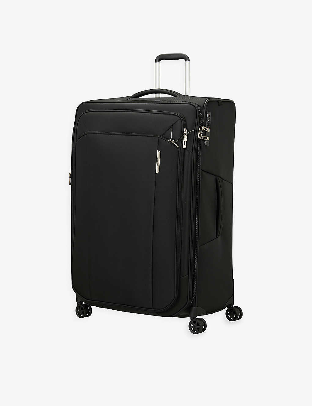 Samsonite Ozone Black Respark Spinner Soft Case 4 Wheel Recycled-plastic Suitcase 82cm