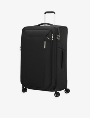 Samsonite Ozone Black Respark Spinner Soft Case 4 Wheel Recycled-plastic Suitcase 79cm