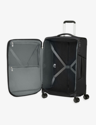 Samsonite Ozone Black Respark Spinner Soft Case 4 Wheel Recycled-plastic Suitcase 67cm In Ozone Black