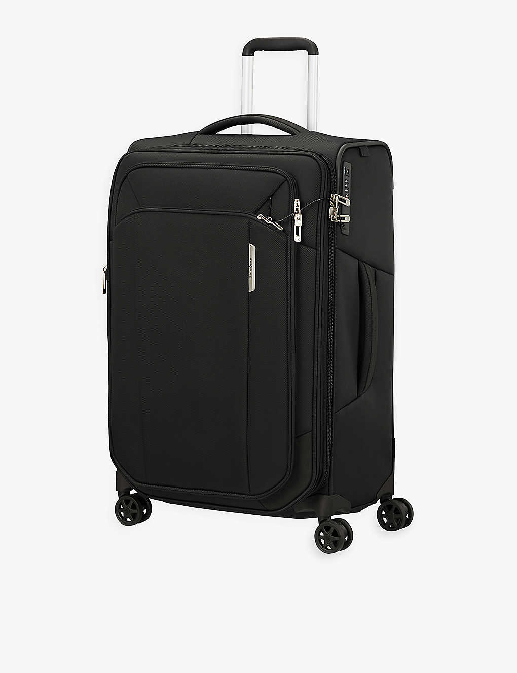 Samsonite Ozone Black Respark Spinner Soft Case 4 Wheel Recycled-plastic Suitcase 67cm