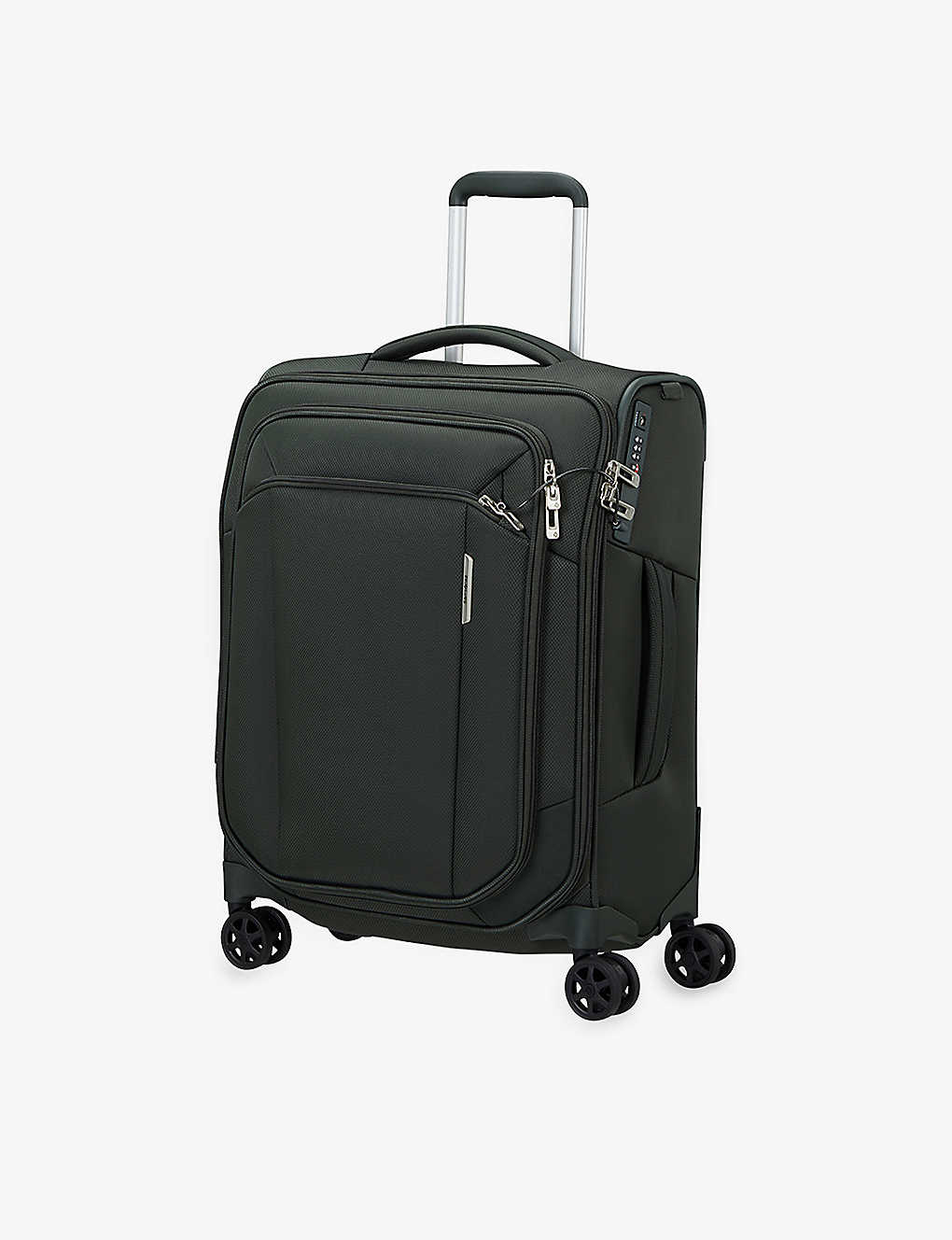 Samsonite Forest Green Respark Spinner Soft Case 4 Wheel Recycled-plastic Cabin Suitcase 55cm