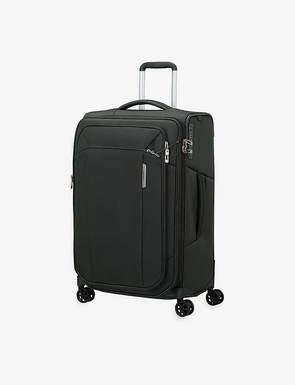 Samsonite Forest Green Respark Spinner Soft Case 4 Wheel Recycled-plastic Suitcase 67cm