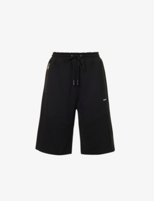 TEAM WANG DESIGN - Relaxed-fit logo-print cotton shorts | Selfridges.com