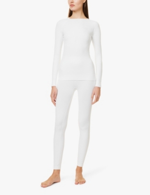 FALKE ERGONOMIC SPORT SYSTEM: Brand-print tapered-leg fitted stretch-woven leggings