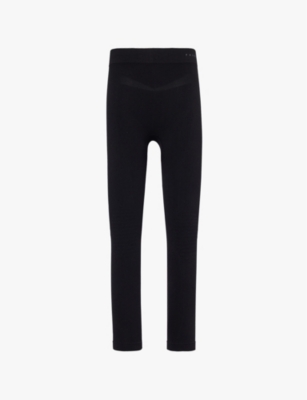 FALKE ERGONOMIC SPORT SYSTEM: Brand-print tapered-leg fitted stretch-woven leggings