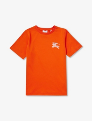 BURBERRY: Cedar logo-print cotton-jersey T-shirt 8-14 years