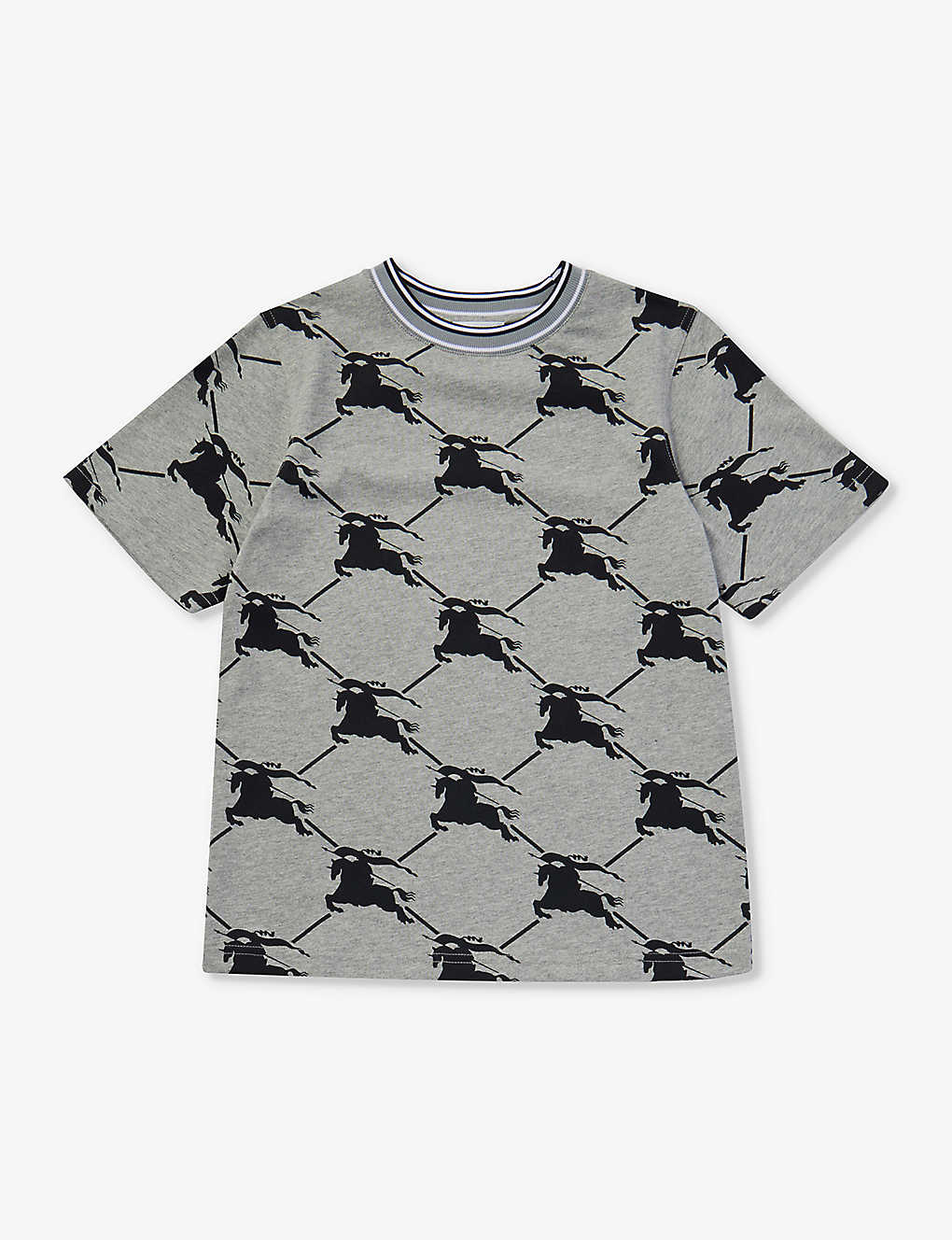 Shop Burberry Boys Black Ip Pattern Kids Alexander Graphic-print Cotton-jersey T-shirt 6-14 Years