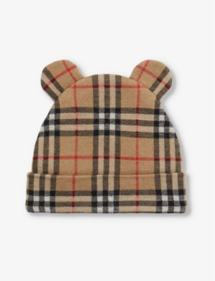 BURBERRY: Gordon check-print wool hat