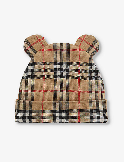 BURBERRY: Gordon check-print wool hat