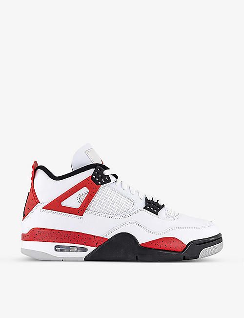 JORDAN: Air Jordan 4 品牌标识皮革高帮运动鞋