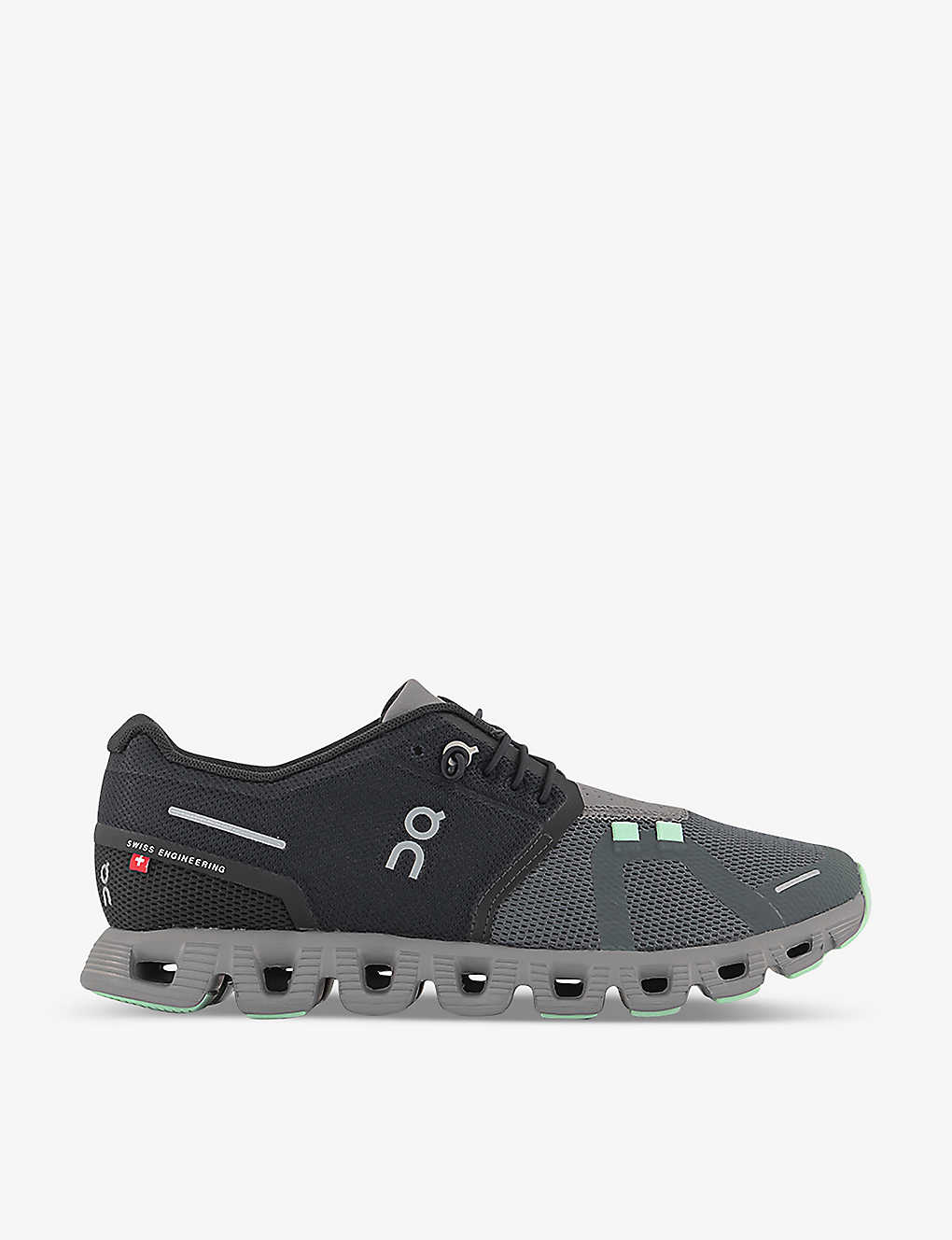 On-running Womens Black Lead F Cloud 5 Mesh Low-top Trainers