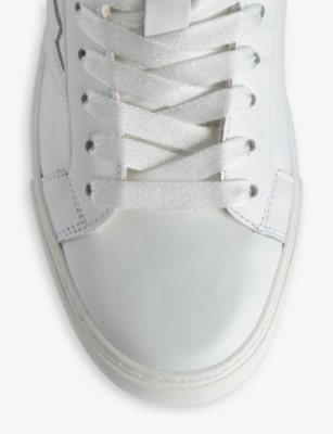 Shop Zadig & Voltaire Zadig&voltaire Women's Blanc La Flash Chunky-sole Low-top Leather Trainers In White