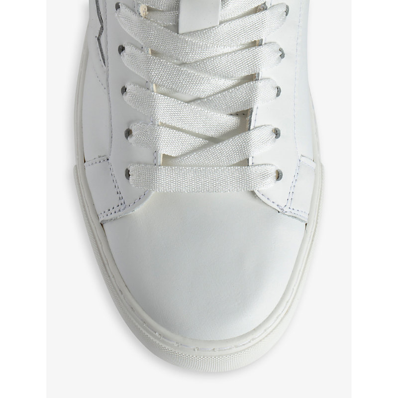 Shop Zadig & Voltaire Zadig&voltaire Womens Blanc La Flash Chunky-sole Low-top Leather Trainers In White