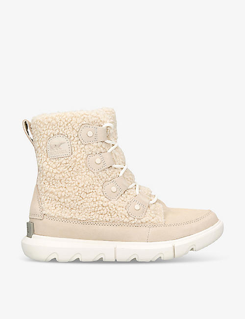 SOREL: Explorer Next Joan pull-tab suede ankle boots