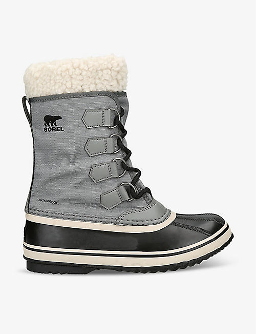 SOREL: Winter Carnival fleece-lined woven ankle boots