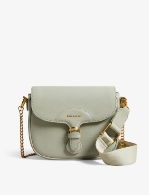 Ted Baker Womens Green Esia Leather Cross-body Bag