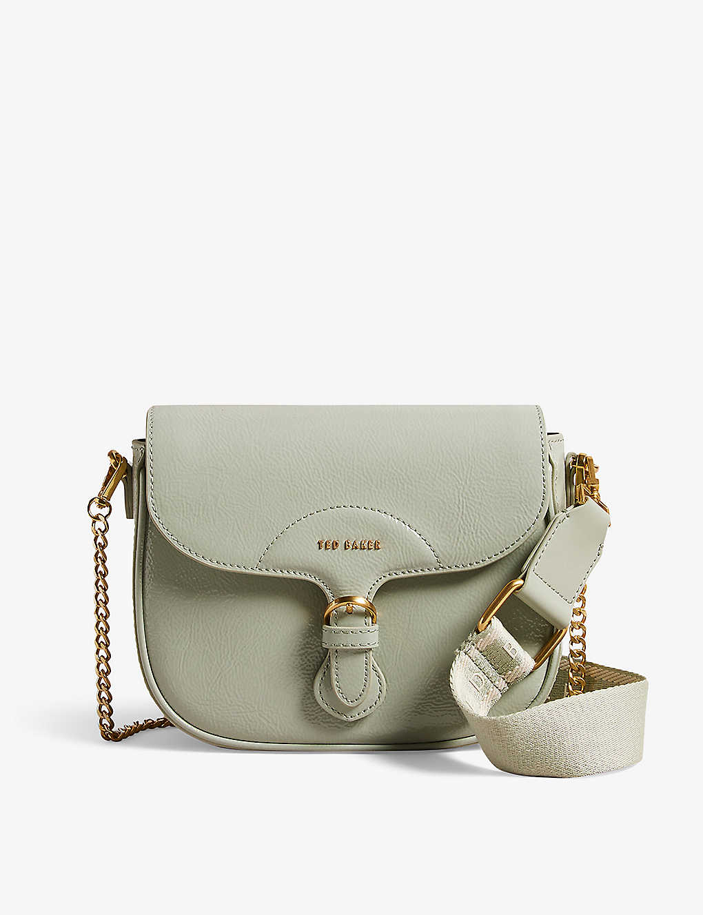 Ted Baker Womens Green Esia Leather Cross-body Bag