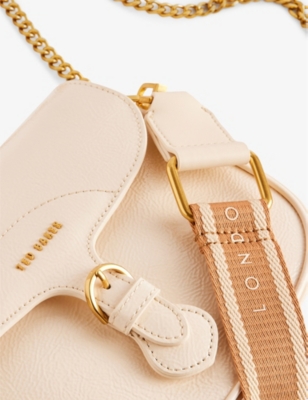 Shop Ted Baker Women's Ivory Esia Leather Cross-body Bag