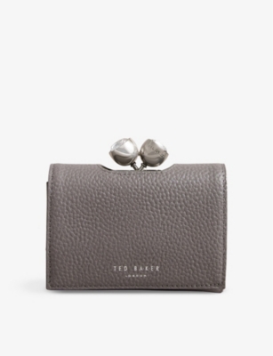 Ted Baker Dk-grey Tammyy Logo-embossed Leather Purse