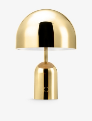 TOM DIXON: Bell Collection portable stainless-steel table lamp 28cm