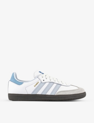 ADIDAS: Samba OG logo-print leather low-top trainers