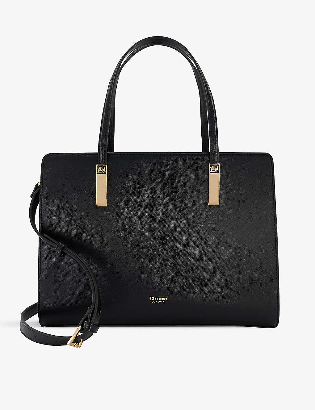 Dune Black-synthetic Denbeigh Faux-leather Tote Bag