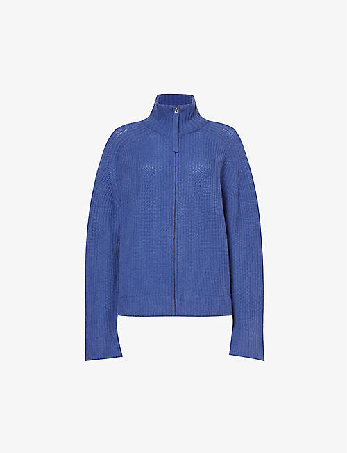 360 CASHMERE: Chloe half-zip wool and cashmere-blend knitted jumper