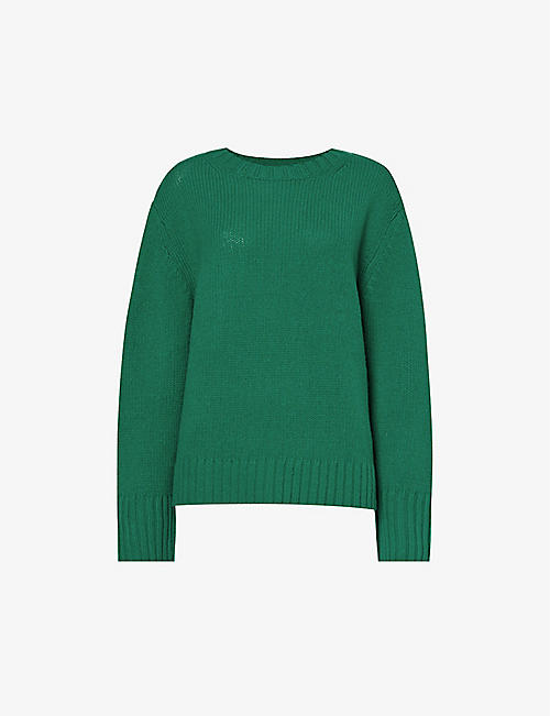 360 CASHMERE: Karine round-neck wool and cashmere-blend knitted jumper