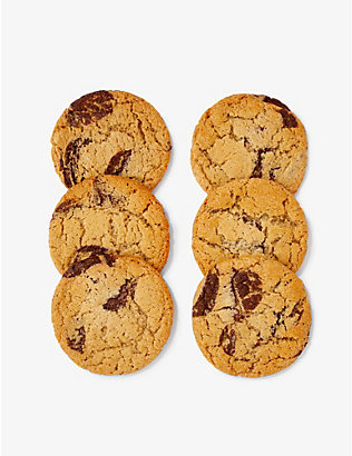 BLONDIES KITCHEN: Nana dark chocolate and banana vegan cookies pack of six 0.5kg