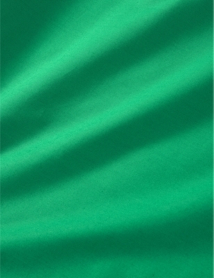 Shop Ralph Lauren Home Billiard Player Logo-embroidered Cotton Single Flat Sheet In Green