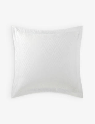 Ralph Lauren Home White Penthouse Standard Oxford Cotton Pillow Case 50cm X 75cm