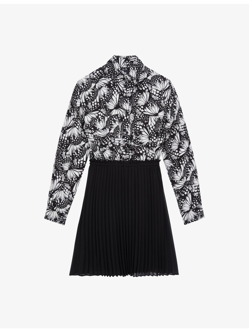 THE KOOPLES - Floral-print pleated-skirt woven mini dress