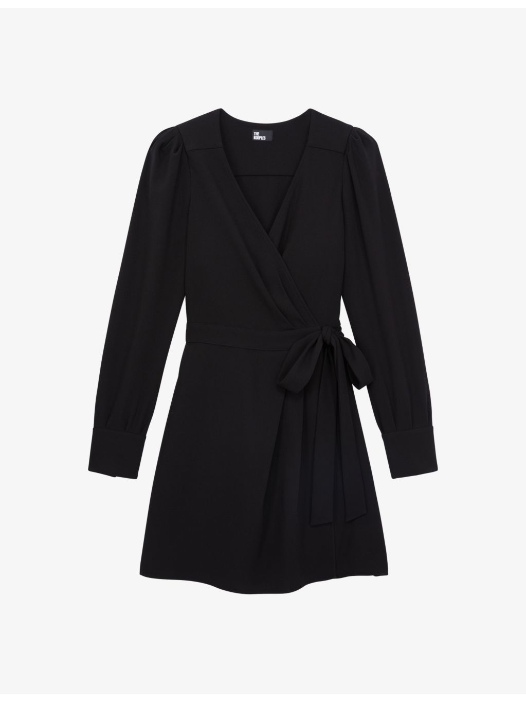 THE KOOPLES - Puffed-shoulders wrapped stretch-woven mini dress